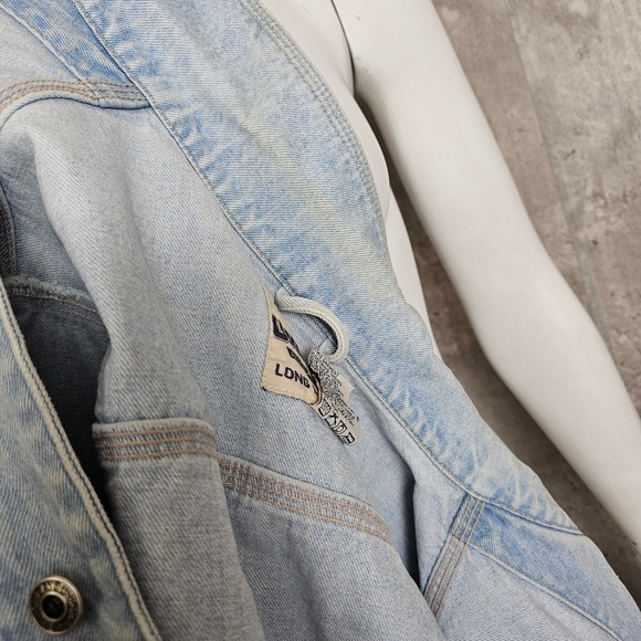 Vintage 90s Unionbay Womens S Light Wash Denim Jacket Cropped Jean Jacket - Picture 6 of 9